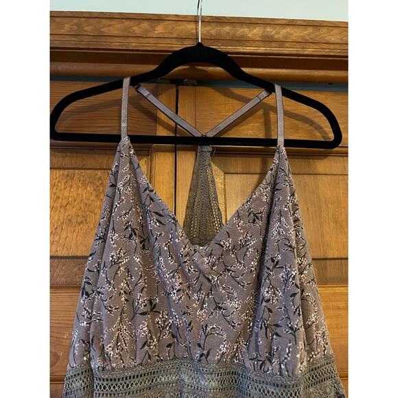 Cacique Women's Floral Racerback Chemise Nightgown Sleep Dress Purple Size 22/24 - Picture 3 of 9